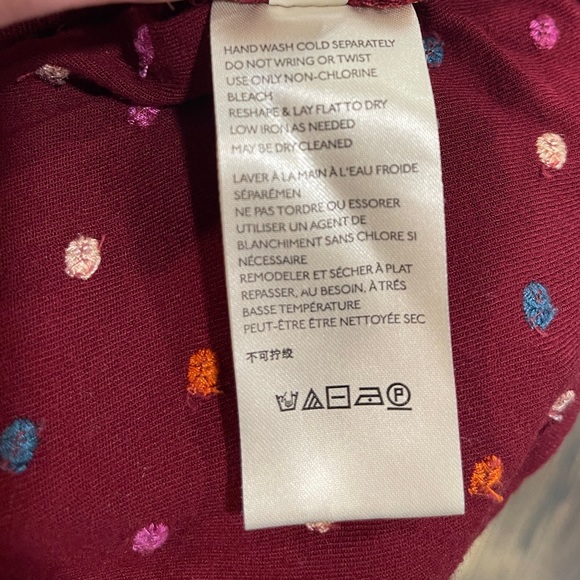 Maeve by Anthropologie Dottie Embroidered Top Red Size L NWOT - Picture 8 of 9